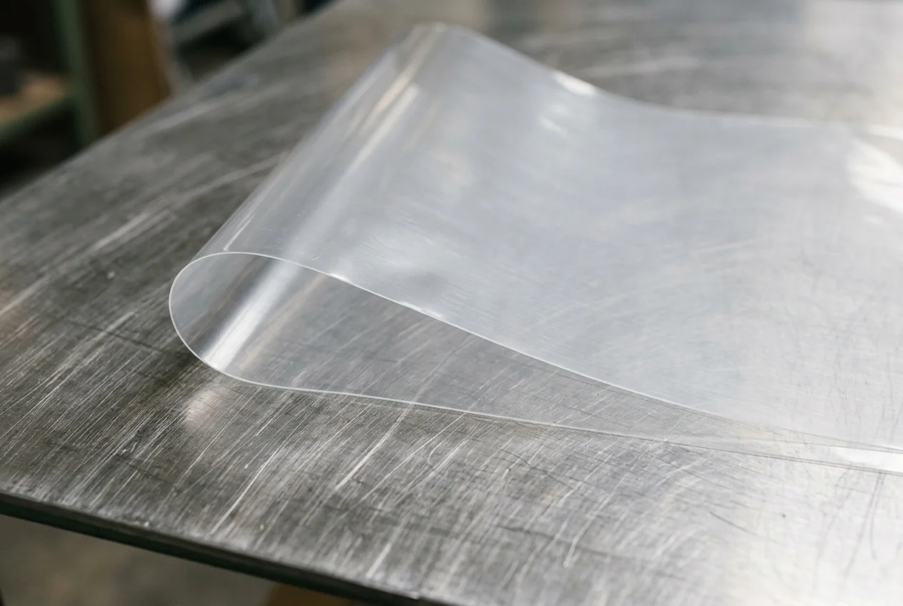 Film against a metal surface